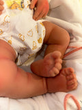 Hendrix 19” reborn baby tan skin Tone Full Silicone newborn  Boy approx 7.2lbs open mouth arrives approx 10/5