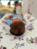 Hendrix 19” W/ short brown NEWBORN HAIR Full Silicone Boy Tan Skin Tone open mouth tat 10-15 days