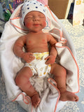 Hendrix 19” reborn baby tan skin Tone Full Silicone newborn  Boy approx 7.2lbs open mouth arrives approx 10/5