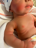 Hendrix 19” reborn baby tan skin Tone Full Silicone newborn  Boy approx 7.2lbs open mouth arrives approx 10/5