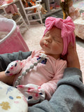 Paisleigh 19” Full Silicone baby Reborn newborn Fair Skin Tone approx 7.3lbs open mouth
