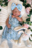 Victoria 19” reborn baby Full Silicone Girl Tan Skin Tone approx 7.2lbs wears newborn open mouth