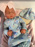 Adeline 19” Full Silicone Reborn Baby Girl tan Skin Tone 7.3lbs newborn open mouth FLAWED AND REPAIRED