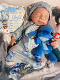 Jordan 19” Fair Skin Tone Full Silicone newborn baby Boy 7.2 lbs open mouth tat 10-15 days