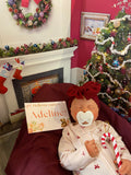 Adeline 19” Full Silicone Reborn Baby Girl tan Skin Tone 7.3lbs newborn open mouth FLAWED AND REPAIRED