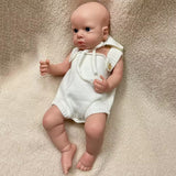 Abigail 19” fair skin open eyes full body silicone baby girl approx 7lbs open mouth TAT 12 DAYS
