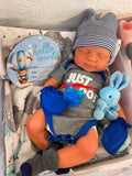 Hendrix 19” reborn baby tan skin Tone Full Silicone newborn  Boy approx 7.2lbs open mouth arrives approx 10/5