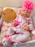 Paisleigh 19” Full Silicone baby Reborn newborn Fair Skin Tone approx 7.3lbs open mouth