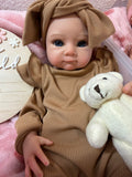 Presley 16” Preemie approx 4lbs Full Silicone baby girl Painted Hair