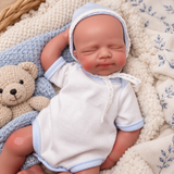 Logan 13in reborn baby Full Silicone open mouth Micro Preemie approx 2.8lbs
