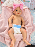 Neilani 18” Full Silicone Baby Girl fair skin open mouth approx 6lbs